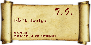 Tót Ibolya névjegykártya